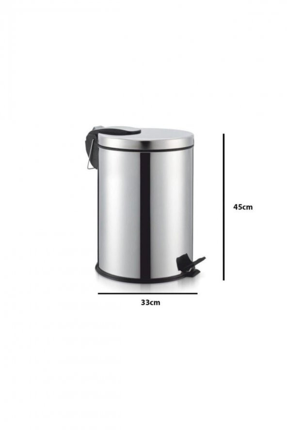 BySevil 3700-330 Krom Pedallı Çöp Kovası 30 Lt - 3