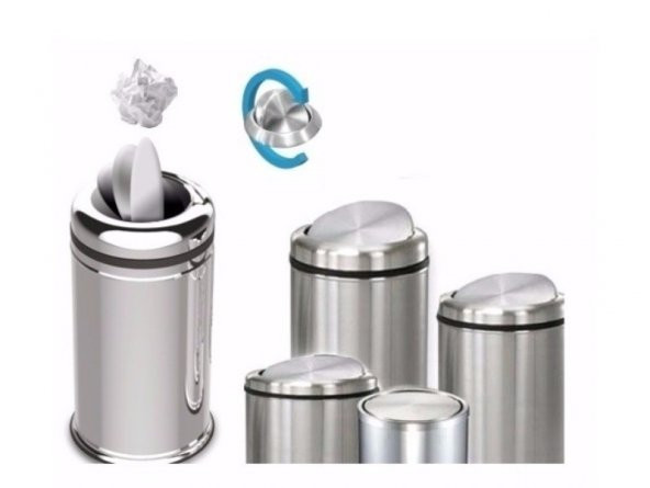 BySevil 32 LT PRATİK KAPAK ÇÖP KOVASI PASLANMAZ (430 KALİTE) - 3