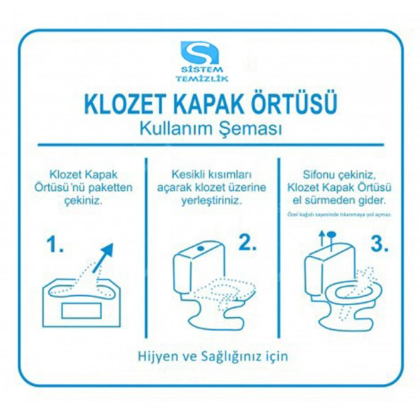 BySevil SistemTemizlik Klozet Kapak Örtüsü 250 li Paket - 4