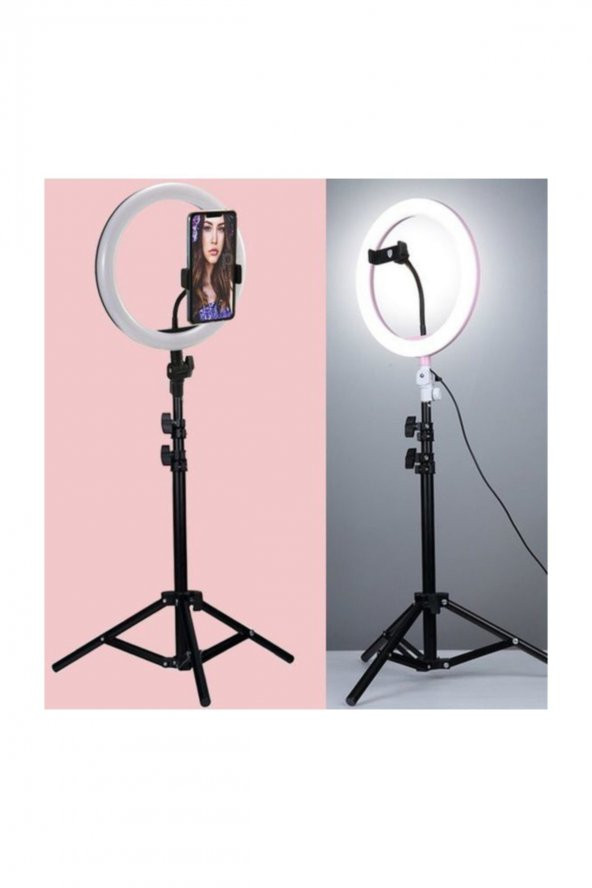 Kuaför Makyaj Youtuber Sutidio Resim Çekimleri Ring Light Sürekli 10 Inç Işık 2mt - 3