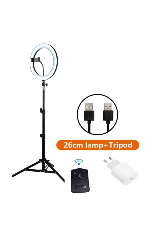 Rıng Fıll Lıght Led  Halka Işık 24w 5500k Tripod Ile Bluethoot kumanda - 2