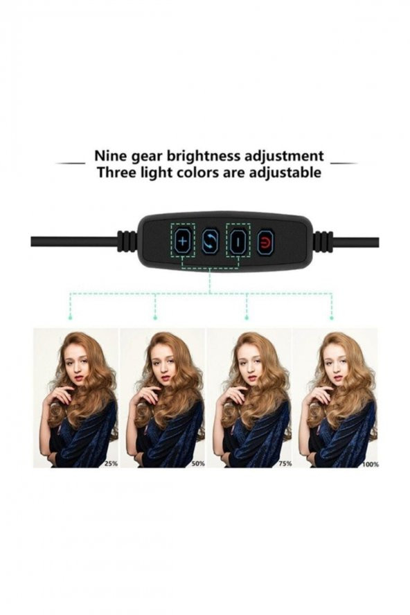 Rıng Fıll Lıght Led  Halka Işık 24w 5500k Tripod Ile Bluethoot kumanda - 5