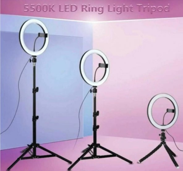 Renksan 10 İnç Led Işık Fotoğraf Çekimi-Selfie Ring Fill Light