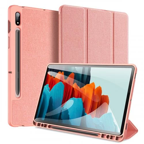 Polham Samsung Galaxy Tab S8 Plus (X800-X806) Standlı Tablet Kılıfı, Kalem Yerli Katlanabilir Kılıf - Resim 11