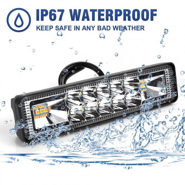 OFF ROAD ÇAKARLI BEYAZ LED LAMBA 15CM ÇOK MODLU - 7