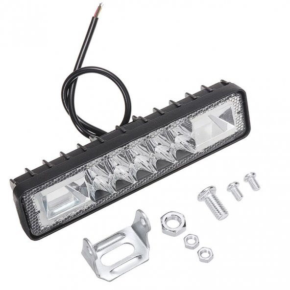 OFF ROAD ÇAKARLI BEYAZ LED LAMBA 15CM ÇOK MODLU