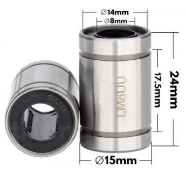 Lm8uu Lineer Rulman - Resim 2