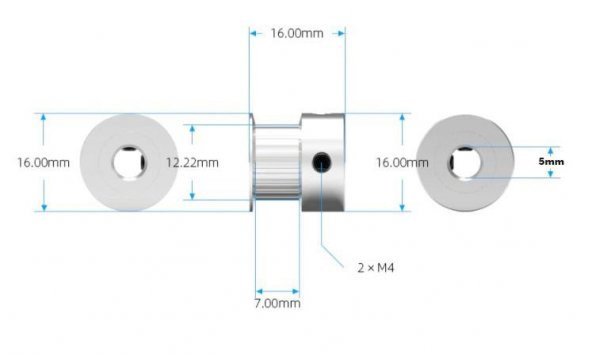 5mm Gt2 Kasnak (20 Diş) - Resim 4