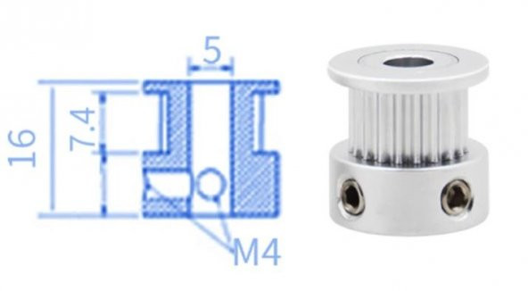 5mm Gt2 Kasnak (20 Diş) - Resim 5