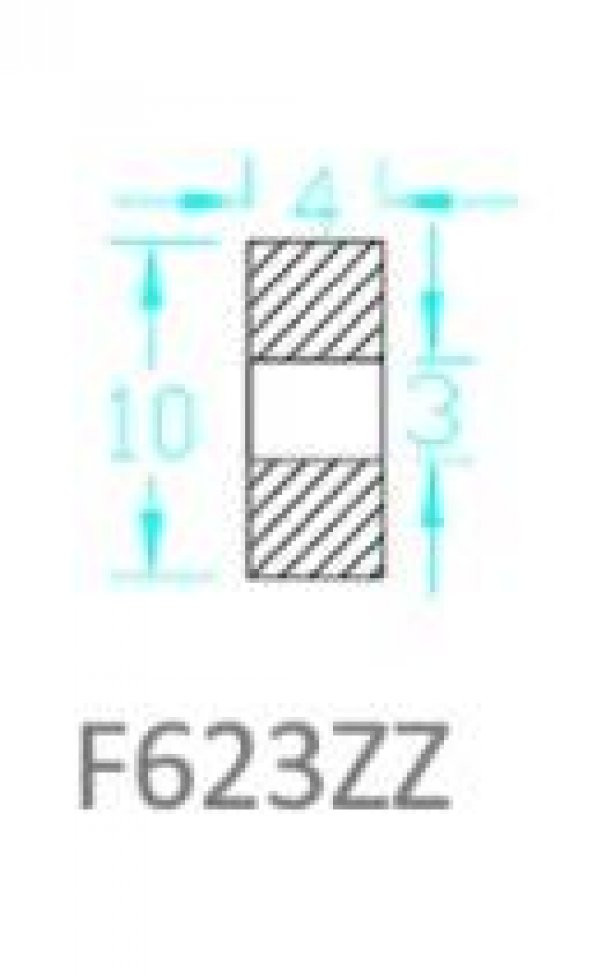 F623ZZ Rulman - Resim 2