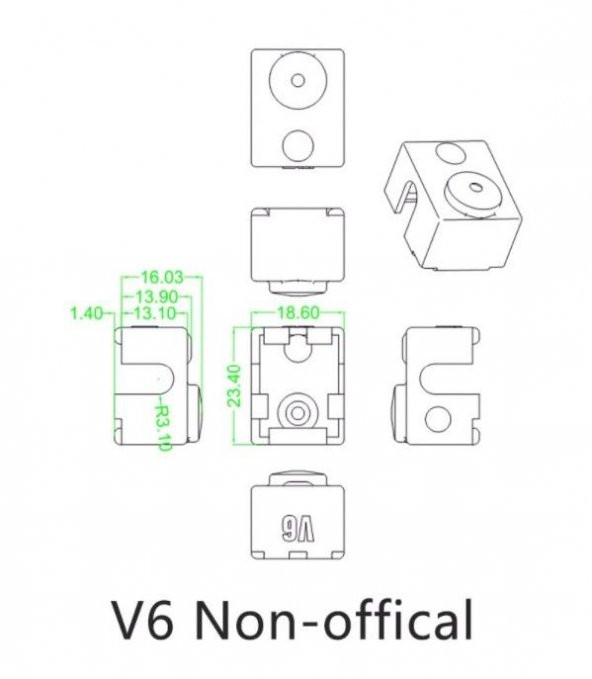 V6 Kare Blok Silikon Çorap(Siyah) - Resim 2