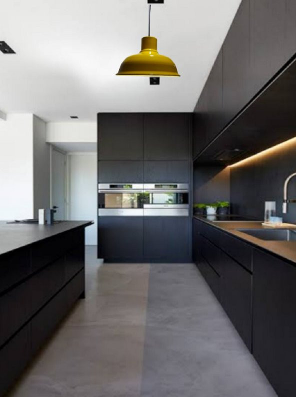 MYLİGHTS  SARI MODERN SPOT TEKLİ SARKIT AVİZE METAL AVİZE