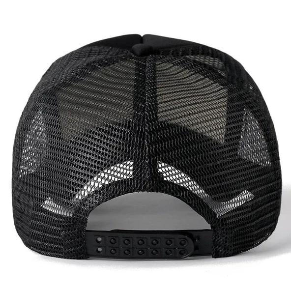 Fileli Kadın Erkek Siyah Baseball Cap Şapka  Siyah - Resim 3