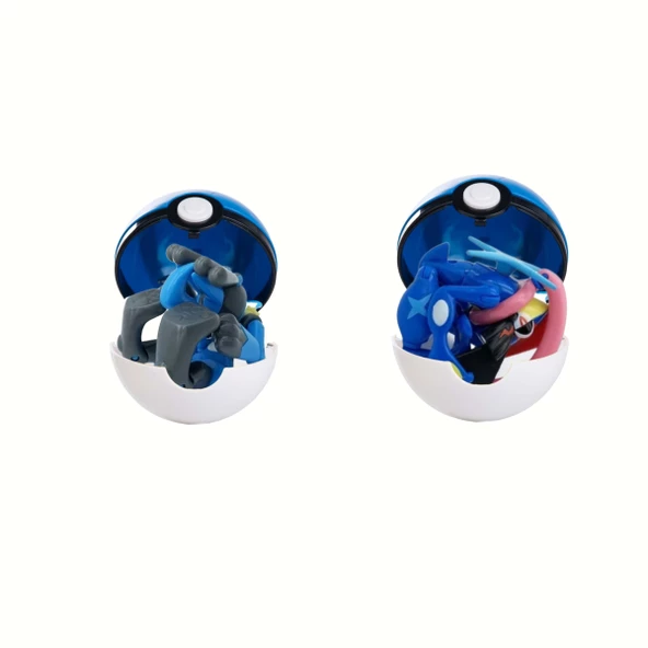 Pokemon Orijinal Lisanslı Elf Topu 2'li Kutu - 6  (Lucario-Ash Greninja) - 2