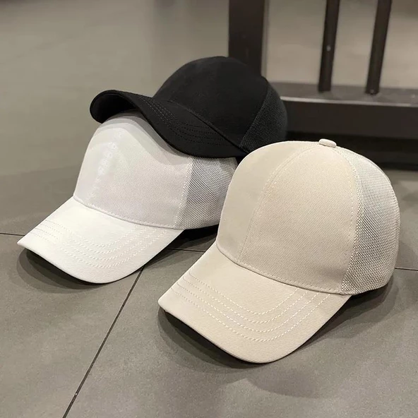 Fileli Kadın Erkek Siyah Baseball Cap Şapka Gri - 3