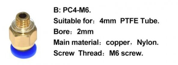 4x6 Pnömatik Rakor(PC4-M6) - Resim 6