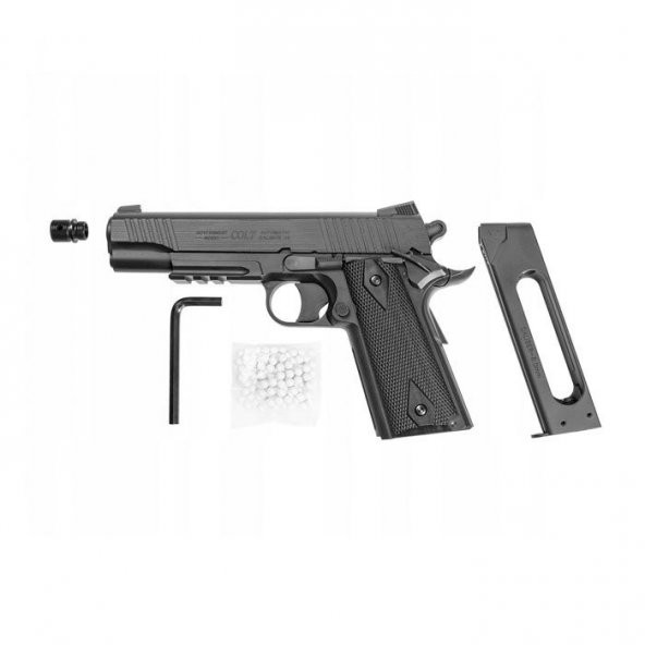 Cybergun Colt 1911 Rail Gun Airsoft 6 mm Siyah Havalı Tabanca - 6