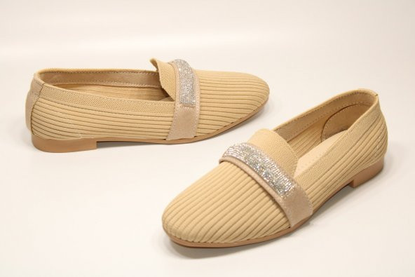 CASSO KAUÇUK KAYMAZ TABAN BAĞSIZ KOLAY GİYİM TAŞLI TOKA DETAY KADIN GÜNLÜK EV-İŞ-SOKAK BABET - 2