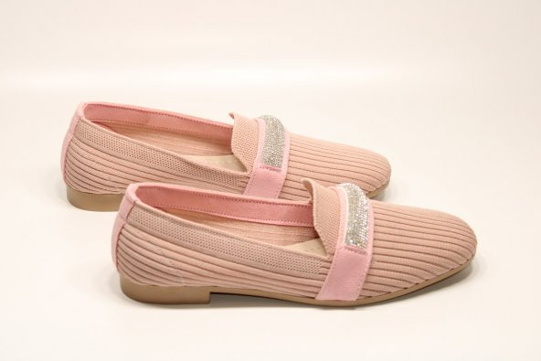 CASSO KAUÇUK KAYMAZ TABAN BAĞSIZ KOLAY GİYİM TAŞLI TOKA DETAY KADIN GÜNLÜK EV-İŞ-SOKAK BABET - 12