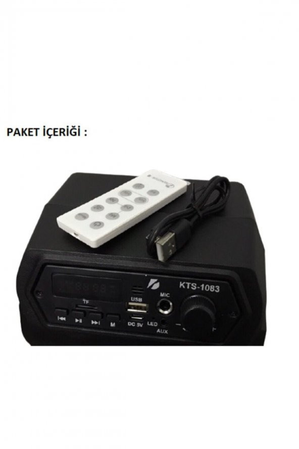 Outdoor Parti Hoparlörü Bluetooth Hoparlör 4 Inç × 2 Kablosuz Speaker Ses Bombası Radyo-usb-tf Giriş - 4