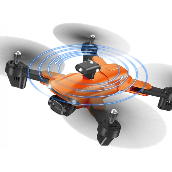 HD ÇİFT KAMERALI WİFİ PROFESYONEL DRONE LED IŞIKLI KATLANABİLİR DRONE ŞARJLI UZAKTAN KUMANDALI - 1