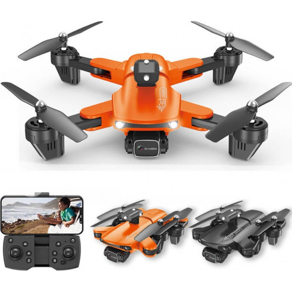HD ÇİFT KAMERALI WİFİ PROFESYONEL DRONE LED IŞIKLI KATLANABİLİR DRONE ŞARJLI UZAKTAN KUMANDALI - 2