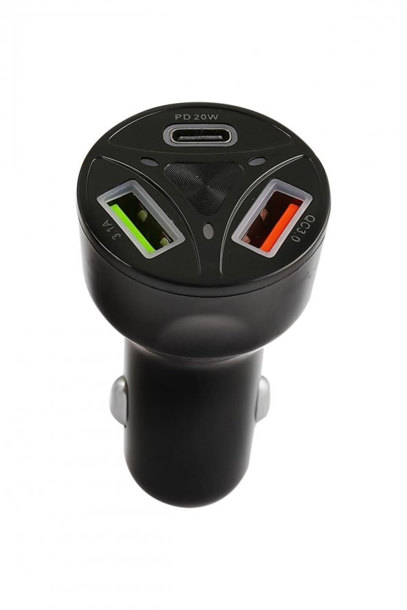 Araç Çakmaklık Şarjı 2 Usb + 20w Pd Şarj Çıkışlı Hızlı Şarj Destekli 55w Qc 3.0 - 1