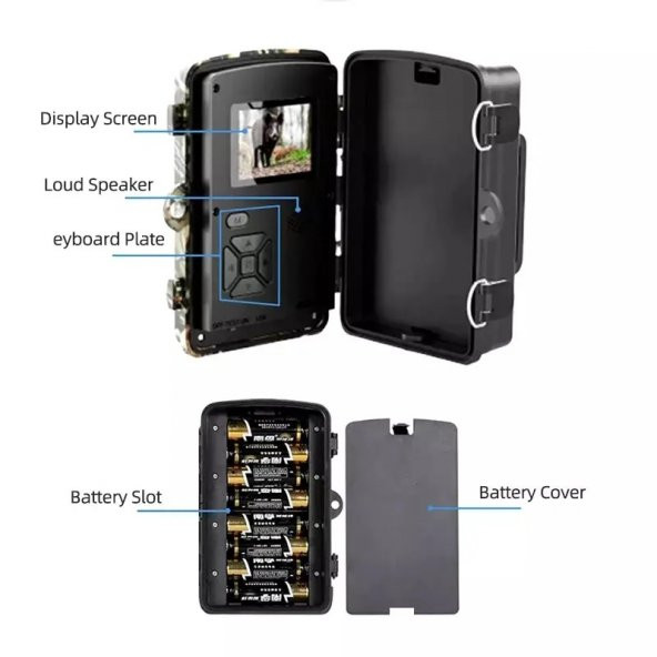 Fotokapan Kamera 16mp Full Hd 1080p Gece Görüşlü 2 Inç Lcd Ekran Su Geçirmez - 2