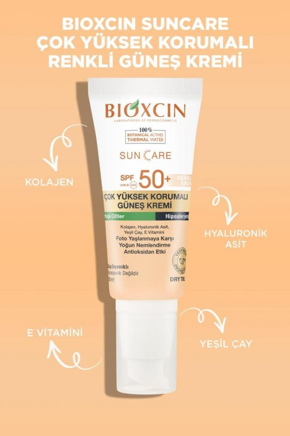 Bioxcin Sun Care Çok Yüksek Korumalı Yağlı Ciltler Için Renkli Güneş Kremi TİNTED (Spf50+) 50 Ml - SKT:12M - Resim 2