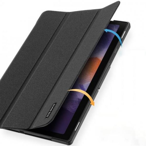 Coofbe Standlı Samsung Galaxy Tab A8 2021 10.5 Kılıf X200-X205 Kalem Yerli Mıknatıslı Kamera Korumalı Tablet Kılıfı - 3