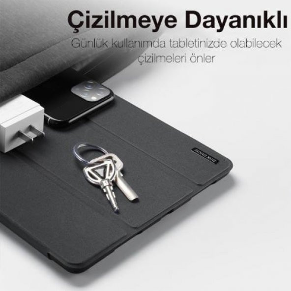 Coofbe Standlı Samsung Galaxy Tab A8 2021 10.5 Kılıf X200-X205 Kalem Yerli Mıknatıslı Kamera Korumalı Tablet Kılıfı - 4
