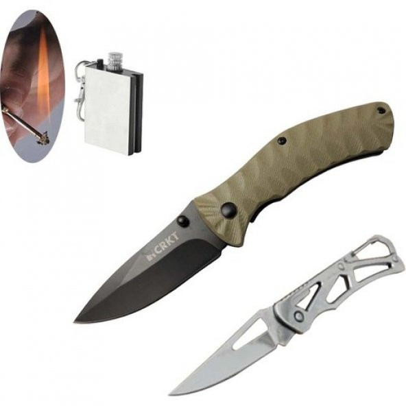 Crkt Serisi 	2078GRİ 17.5 cm Incendor Bıçak Seti SLN689