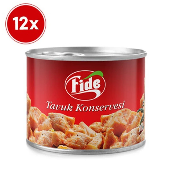 Fide Tavuk Konservesi 12 X 200 Gr - 3