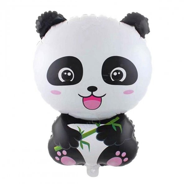 Helyuma Uyumlu Panda Folyo Balon Helyum ile Şişirebilen Safari Temalı Balon Panda 55cm 22inç