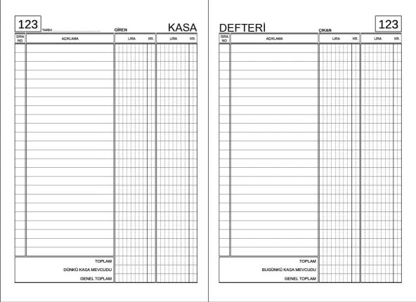 Kasa Defteri Sunideri 320 Yaprak 17x24 cm (640 SAYFA) - 3