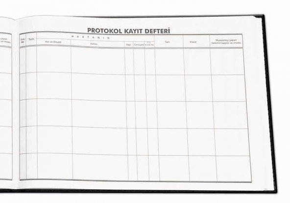 Protokol Hasta Kayıt Defteri 200 Yaprak 23x32 cm (400 Sayfa) - 3
