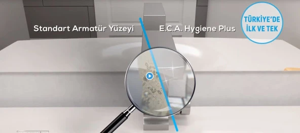 ECA İcon Banyo Bataryası+T-MAY Banyo Bostan Oval Tepe Duş Takımı Seti Paslanmaz Krom - Resim 10