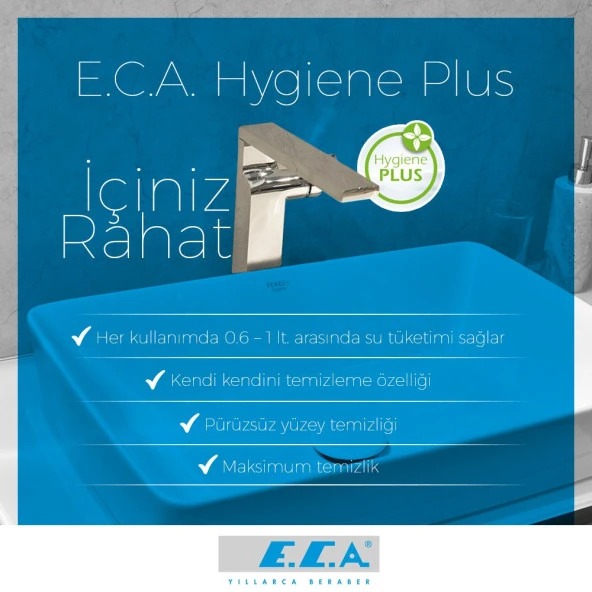 ECA İcon Banyo Bataryası+T-MAY Banyo Bostan Oval Tepe Duş Takımı Seti Paslanmaz Krom - Resim 11