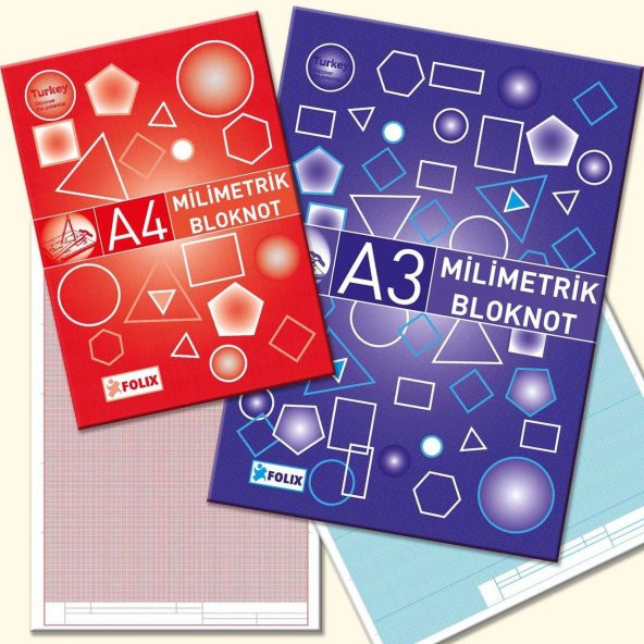 MİLİMETRİK Bloknot A4 MAVİ 30 Yaprak - 3