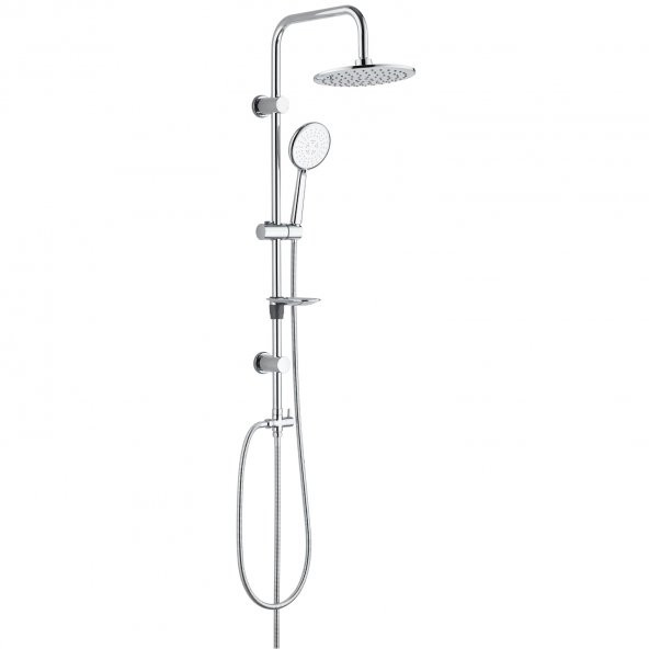 ECA Nita Banyo Bataryası+T-MAY Banyo Bostan Oval Tepe Duş Takımı Seti Paslanmaz Krom - 4