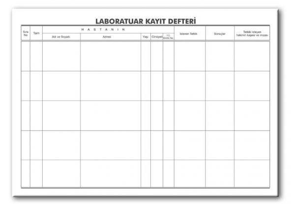 Laboratuvar Kayıt Defteri 400 Yaprak - 2