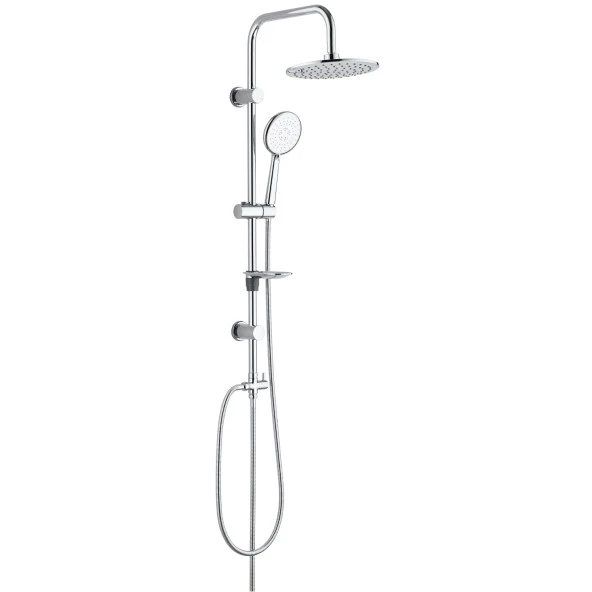 ECA Delta Banyo Bataryası+T-MAY Banyo Bostan Oval Tepe Duş Takımı Seti Paslanmaz Krom - 4