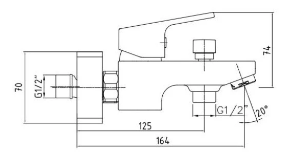 ECA Tiera Banyo Bataryası+T-MAY Banyo Belen Kare Tepe Duş Takımı Seti Paslanmaz Krom - Resim 3