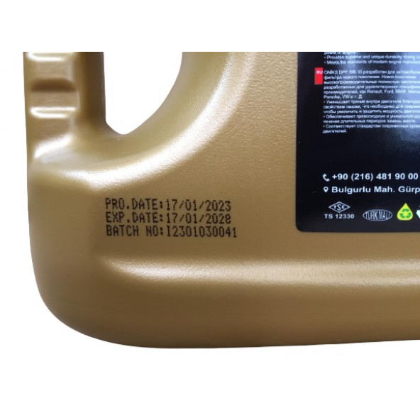 Türkiye Petrolleri Oniks DPF Partiküllü 5W-30 4 Litre Motor Yağı - 3