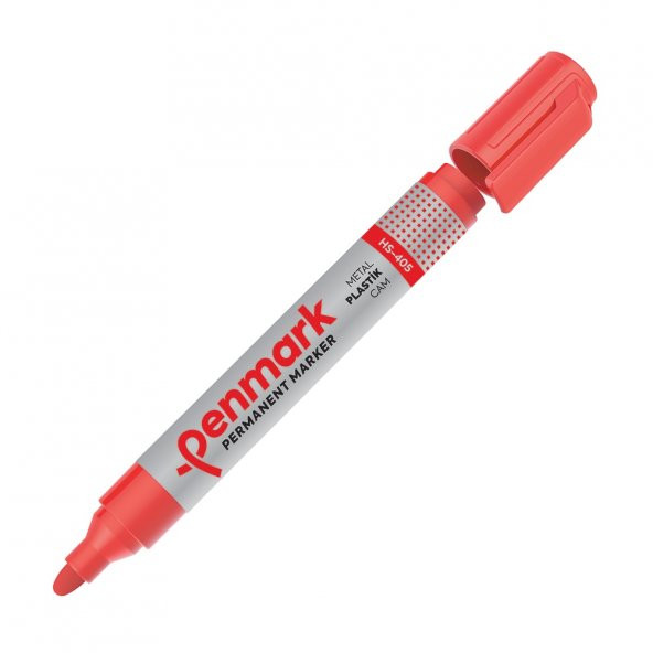 Penmark Markör Permanent Yuvarlak Uç Kırmızı HS-405