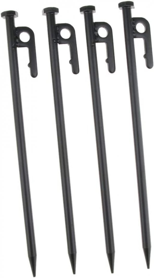 4 Adet 30 cm Transmisyon Demir Çadır Çivisi, Çadır Kazığı, Kamp Çadırı, Kaymaz Kancalı Kazık - Resim 3