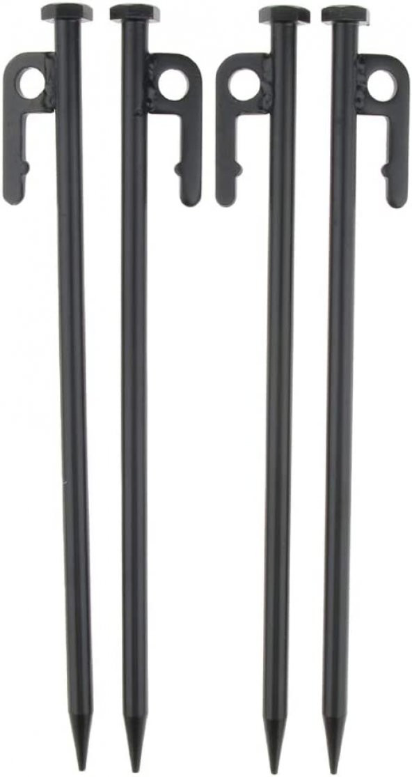 4 Adet 30 cm Transmisyon Demir Çadır Çivisi, Çadır Kazığı, Kamp Çadırı, Kaymaz Kancalı Kazık - Resim 4