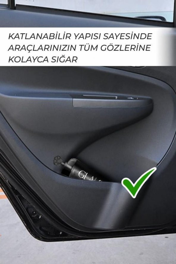 Glanz Oto Katlanabilir Güneşlik Şemsiye Ön Cam Gölgelik 145-79cm Özel Esnek Saplı Güneş Koruyucu - 4