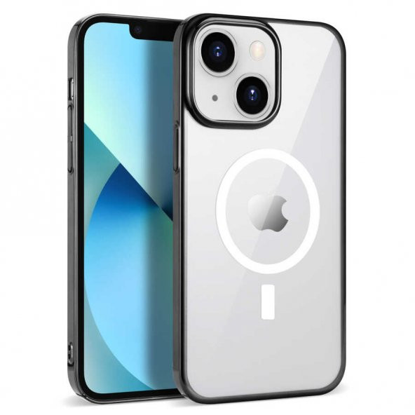 Apple iPhone 14 Plus Kılıf Zore Wireless Şarj Özellikli Pixel Magsafe Kapak