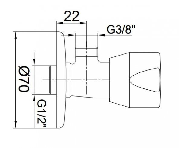 Eca Pınar Rozetli Ara-Taharet Musluğu 102111104 Blister Ambalajlı E.c.a. - Resim 2